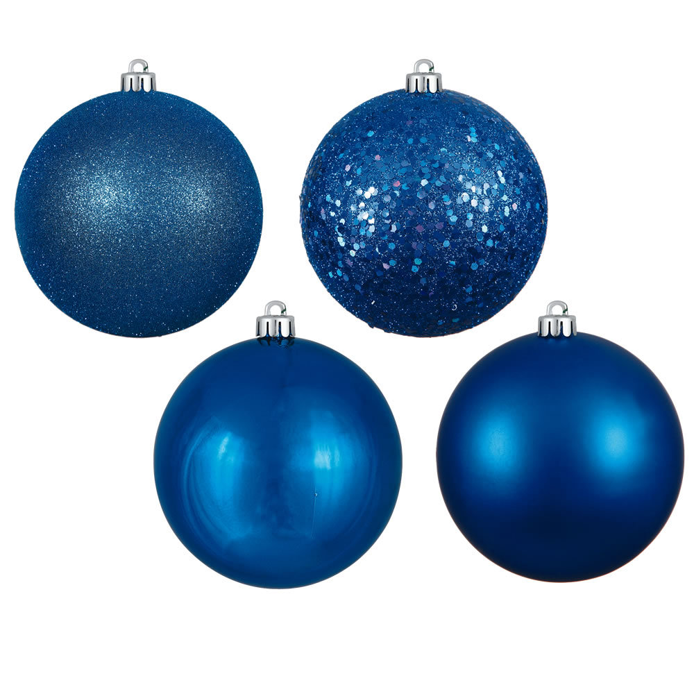 The Holiday Aisle® 6" Shatterproof Bauble, Blue, 2.75"