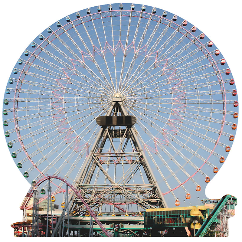 «Carnival Amusement Park» Grande roue en carton debout