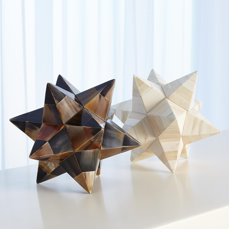Stellated Dodecahedron-White Bone, Brown