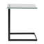 Table de bout contemporaine en métal noir et verre transparent Zenn par LumiSource-1922257341