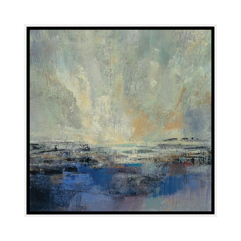 «Coastal View II v2» par Silvia Vassileva - reproduction, H 18 po x l 18 po x P 1,5 po, Toile blanche encadrée, Aucun mat