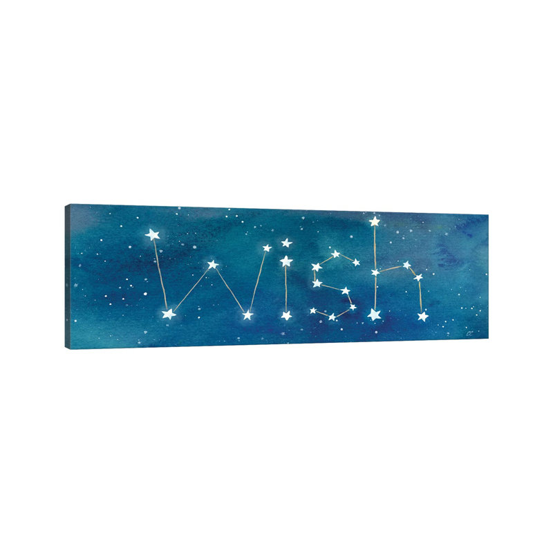 Star Sign Wish by Cynthia Coulter - Wrapped Canvas Panoramic Print, 30.48 cm H x 91.44 cm W x 1.91 cm D