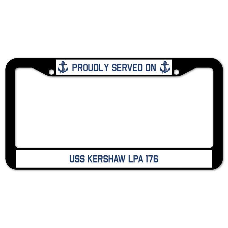 Fièrement servi sur un cadre de plaque USS KERSHAW LPA 176