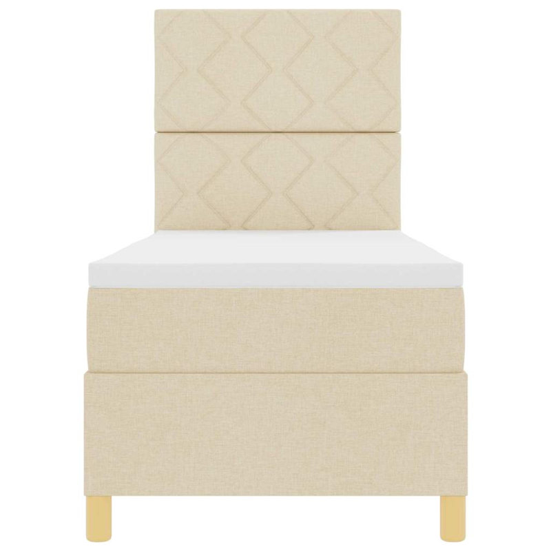 Bed, 80 x 200cm, Cream