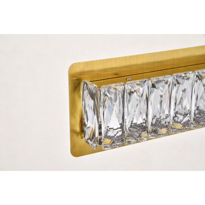 Éclairage pour meuble-lavabo à DEL à intensité variable Steveson, H 4,5 po x l 31,9 po x P 2,2 po, Or