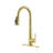 Single Handle Stainless Steel Kitchen Sink Faucet With Pull Down Sprayer-116628730