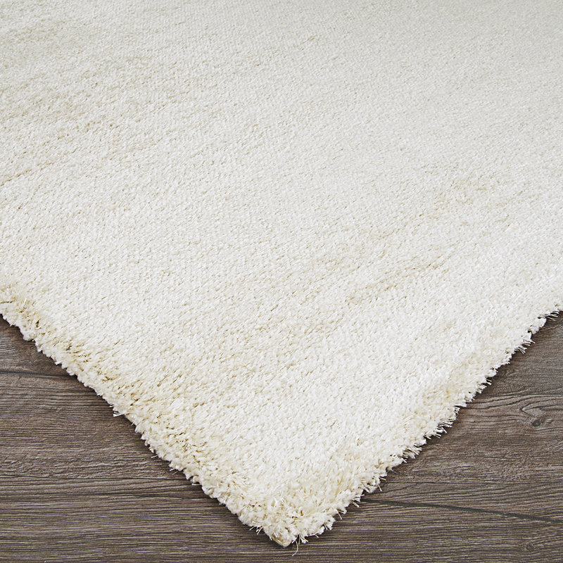 Tapis blanc tissé à la machine Becton, Rectangle 2 pi x 3 pi 11 po