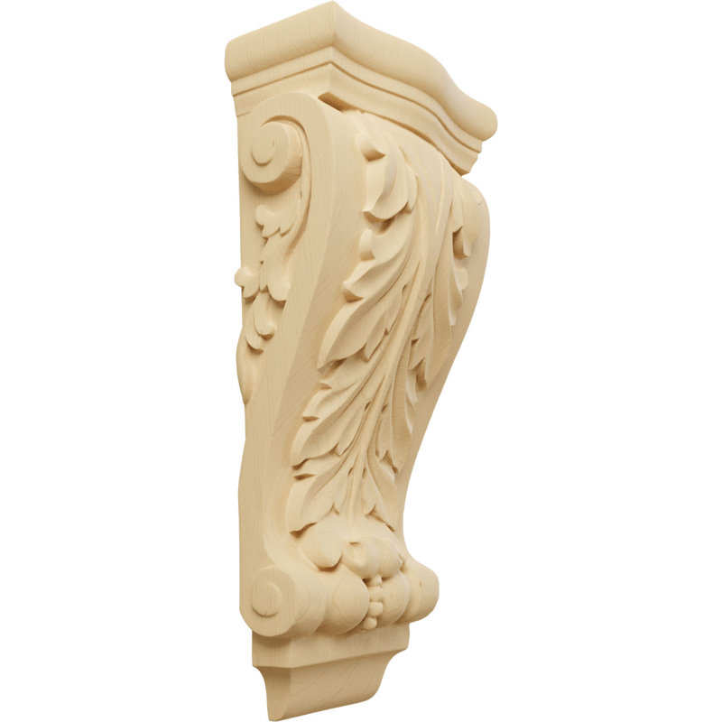 Corbeau, aulne moyen 6 l 6 1/4 po x P 3 1/8 po x H 13 1/2 po Farmingdale Acanthus, Aulne