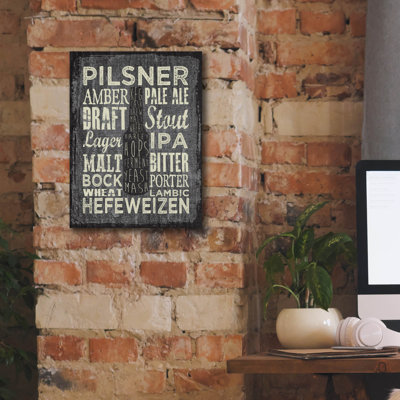 'Beer Sign 3' by Erin Clark Canvas Wall Art, 12" x 16"