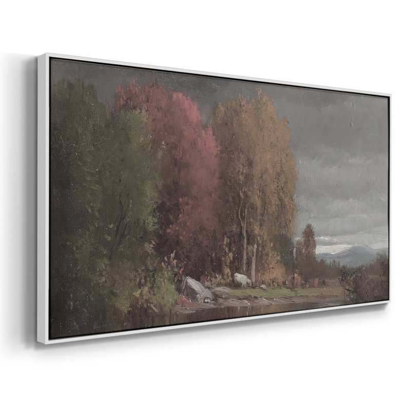 Série paysage - CDLV III - Toile tendue avec châssis encadré - Prêt à être accroché, H 21 po x l 41 po, Blanc