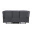 Tissu transitionnel en microfibre avec support lombaire - gris, structure en bois franc séché au four de l 30 po, fabrication à 8 ressorts à arc, base en acier inoxydable, rembourrage en mousse, enveloppé de fibre grise