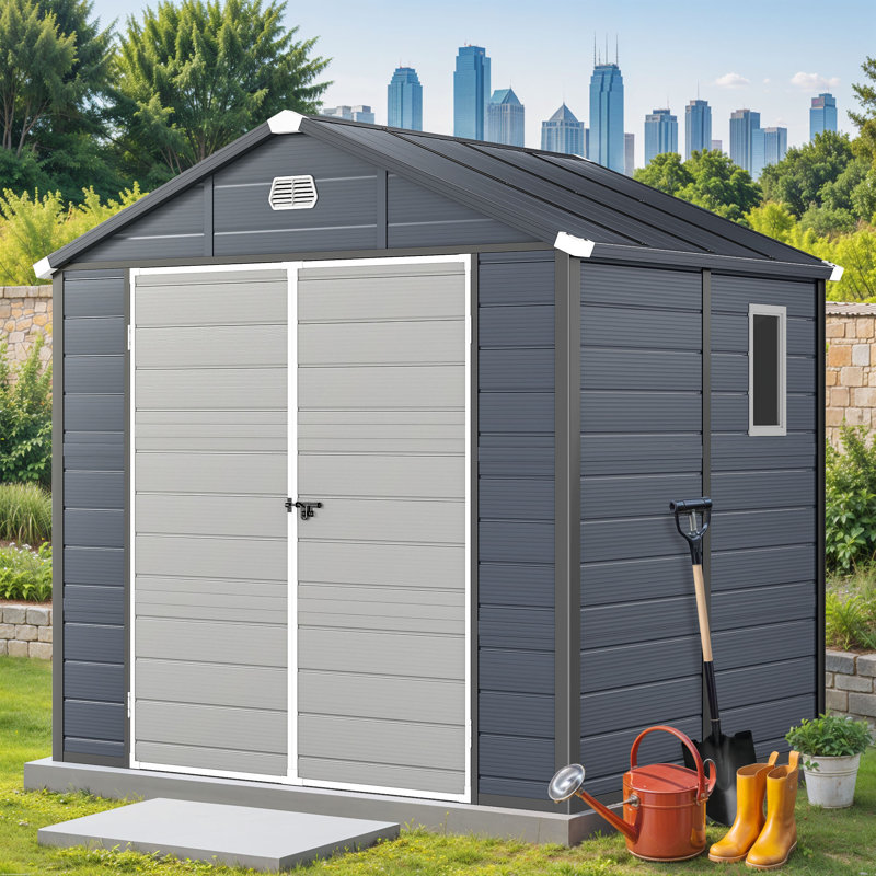 Resin Vertical Storage Shed, 86.20" H x 70.80" W x 70.80" D