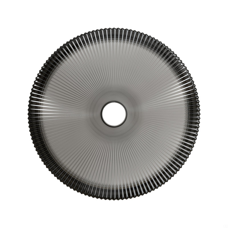 14'' Bathroom Round Crystal Glass Sink Without Faucet