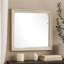 Miroir de commode Rozie, accents biseautés, bois massif brun clair 36 x 40