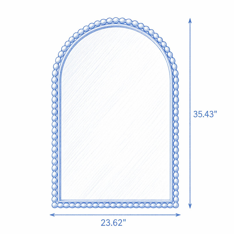 Iron Art Arch Vintage Vanity Mirror