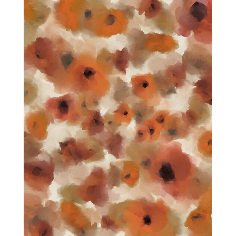 Floral Wash 1 Print by THE Studio, 37" H x 30" W, Maple Framed 