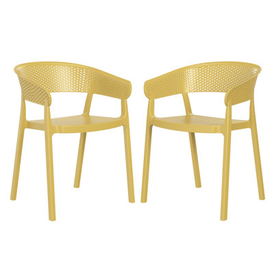 Fauteuil de salle à manger d'extérieur 2 pièces H 29 po Delron