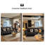 Canapé modulaire noir en similicuir-880517578-880517576