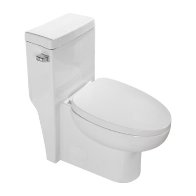 One Piece Ceramic Toilet With Fully Glazed - Clean, Odor- Flushing Bowl Hygienic Flush