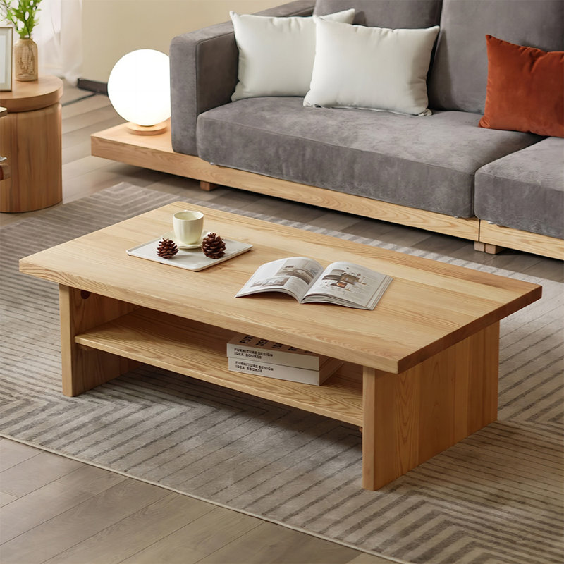 Minimalist living room rectangular coffee table