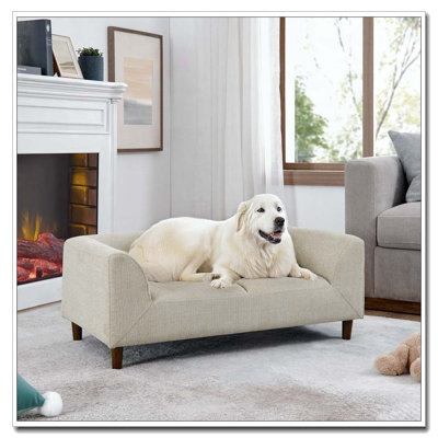 Rectangle Pet Bed for Small and Medium Dogs, Durable Elevated Dog Sofa Bed, Comfortable Dog Couch