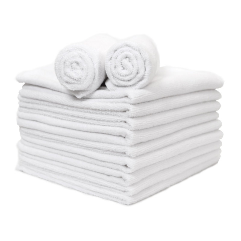 Ensemble de 12 essuie-mains en microfibre Mikmat Smart Choice 300 GSM 16 x 27, Blanc