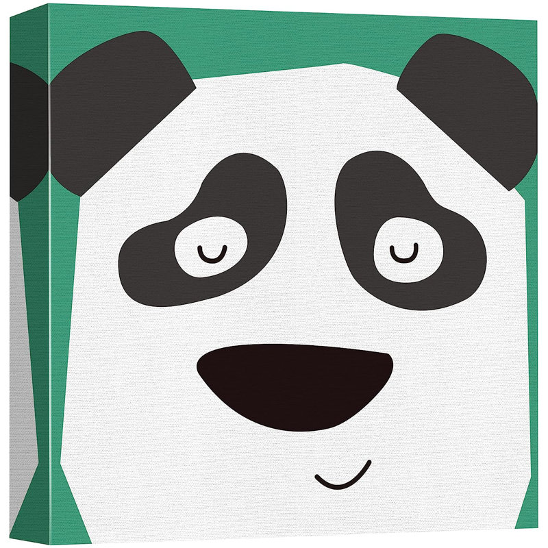 Animals " Cute Kids Sleeping Panda Bear ", 16" H x 16" W x 1.5" D