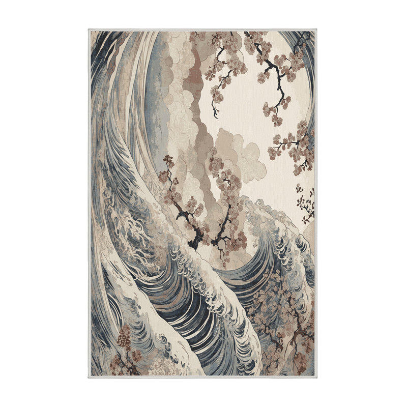 Sakura Flow Rug, Rectangle 2' x 3'