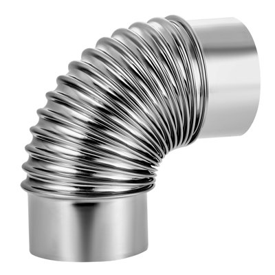 Dryer Vent Elbow, 90 Degree Hose Connector Kit for 4 Inch Duct, Stainless Steel Vent Elbows with 4 Clamps and Aluminum Foil Tape, for HVAC Ducts, Pipes, and Ductworks at Tight Space