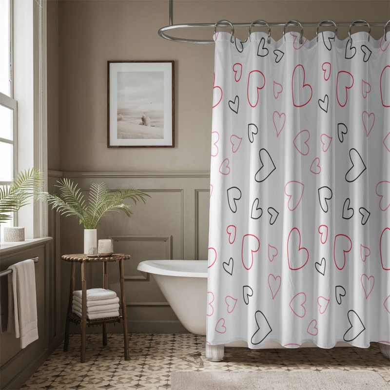 Rideau de douche standard 1 pièce, H 74 po x l 71 po