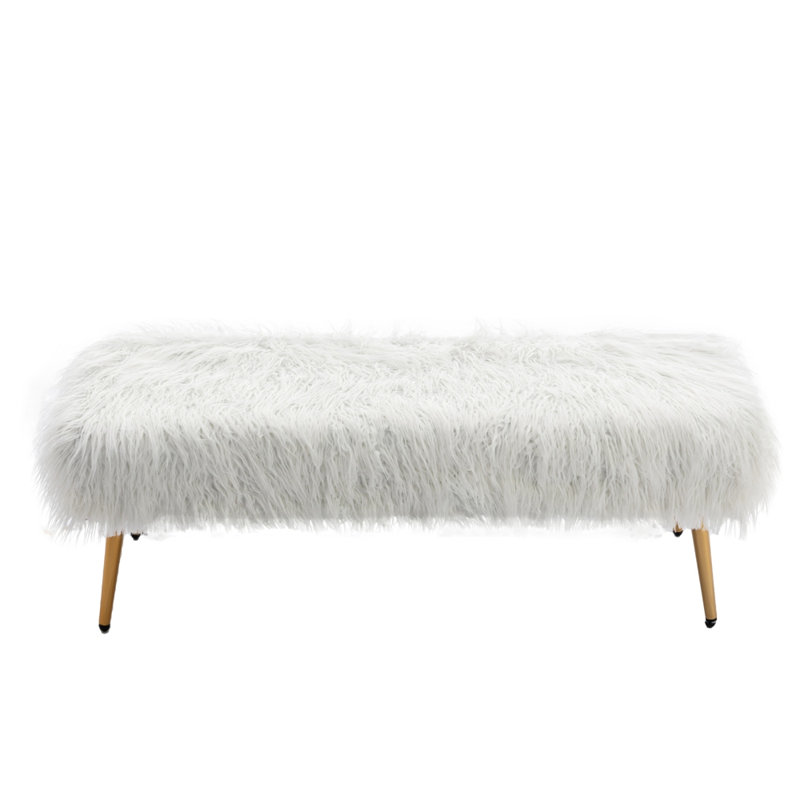 Banc rembourré Koeth, Blanc