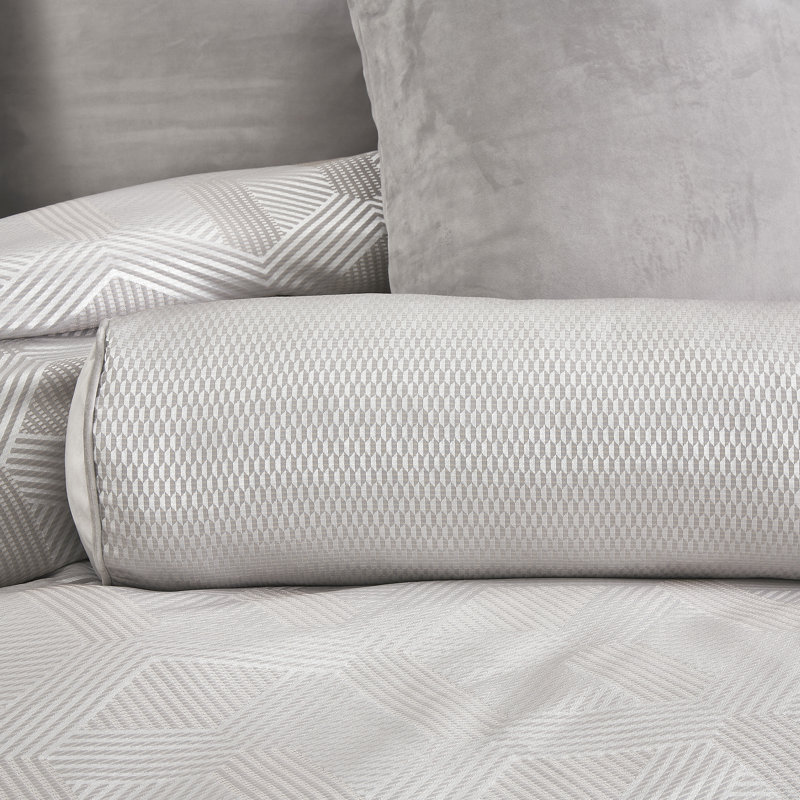 Nouveau Duvet Set - Dove, King Duvet Cover + 5 King Shams+4Throw Pillows