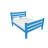 Caribbean Blue Solid Wood Queen Bed Frame