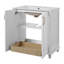 Meuble-lavabo de 30 po avec lavabo en céramique, ensemble de meuble-lavabo autoportant avec tiroir caché, armoire de rangement pour la salle de bain, armoire de salle de bain