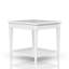 Ensemble de salon 3 pièces Dana Heights - Tables en placage Mindi avec table basse blanche, table de bout et table d'appoint Ocean