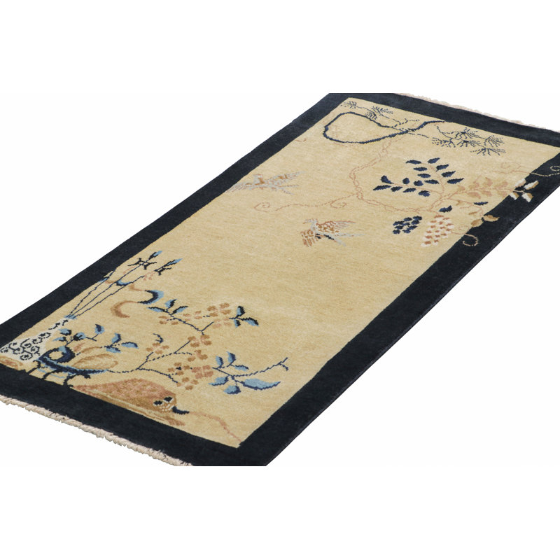 One-of-a-Kind 2'x4' Hand Knotted Area Rug