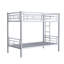 Lit superposé simple au-dessus de simple avec échelle et garde-corps élevé, capable de se diviser, lit superposé en métal, espace de rangement, silencieux-442837403
