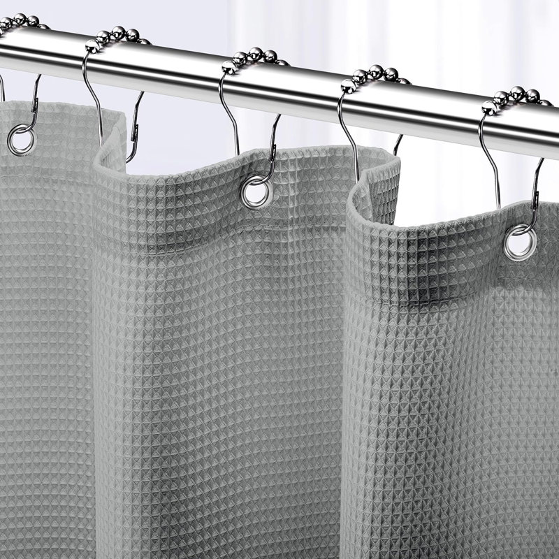 Rideau de douche Waffle Weave, H 72 po x l 72 po, Gris