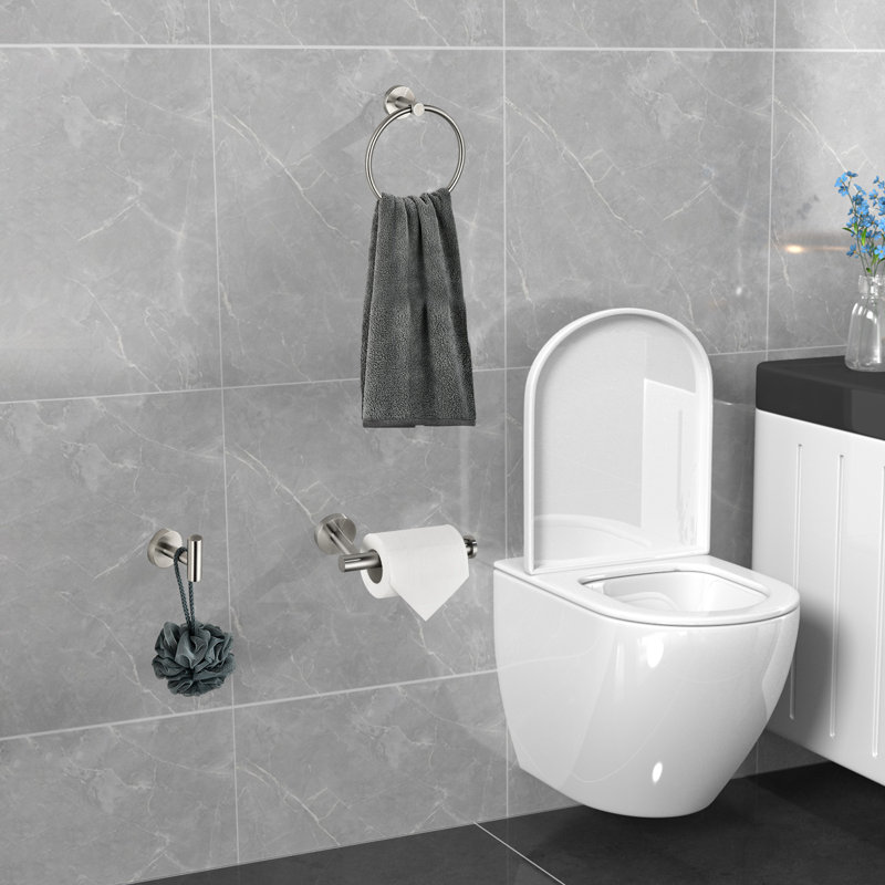 3 - Piece Bathroom Hardware Set, Brushed Nickel