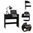 Nottingham 2-Piece 7-Shelf 1-Drawer Home Office Set Black Wengue