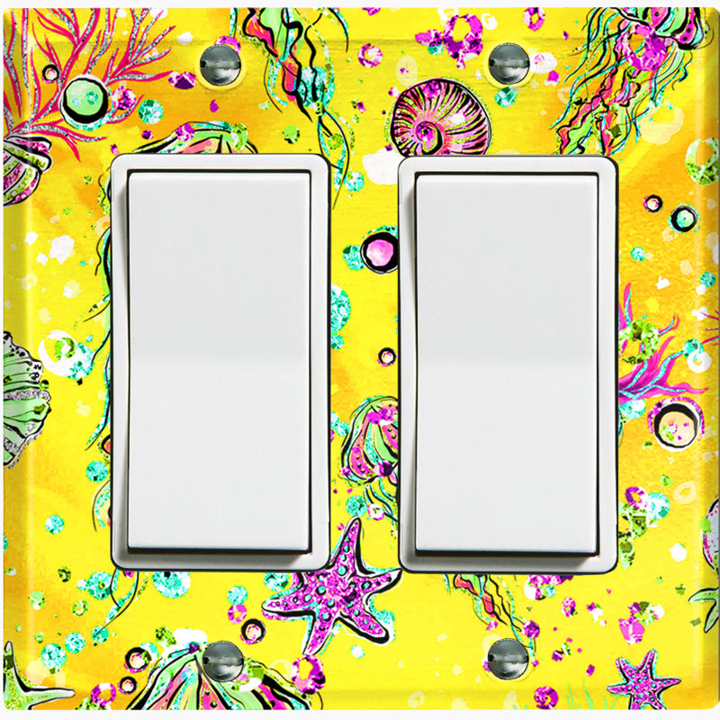 Patterned 2 - Gang Rocker Standard Wall Plate