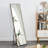 Brown Solid Wood Frame Full-length Mirror