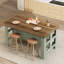 Table pour îlot de cuisine 55,1 po avec espace de rangement et de sièges pour la cuisine-1043113228