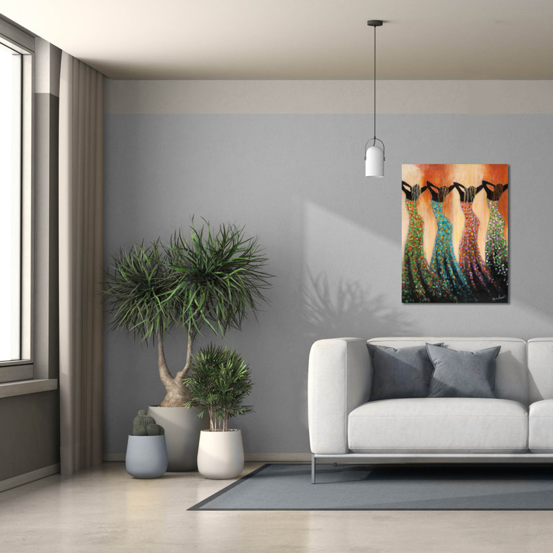 Danse du solstice d'été par Monica Stewart, H 34 po x l 26 po x P 1,5 po