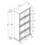 Vitrine de rangement à 4 niveaux avec portes vitrées rabattables-653981275