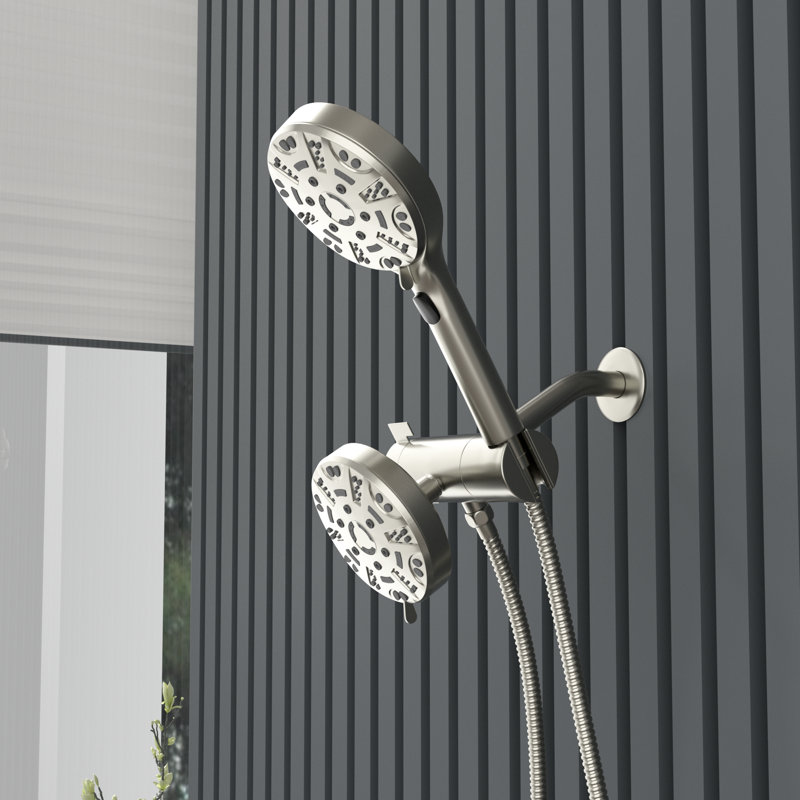 Pressure-Balanced Complete Shower System with Rough in-Valve, Brushed Nickel
