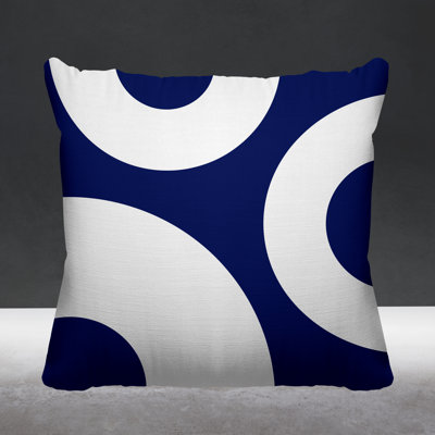 Luella Polka Dots Outdoor Reversible Throw Pillow