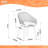 Como Octagonal 4 - Person 35" Long Dining Set