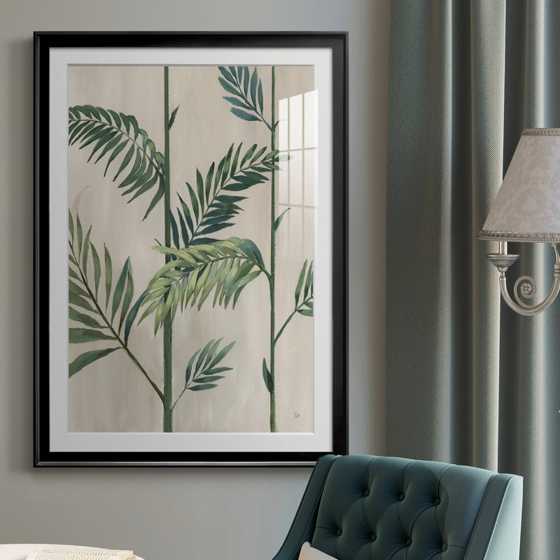 Modern Fronds II - cadre photo, impression, Noir, H 30,5 po x l 42,5 po x P 1,5 po