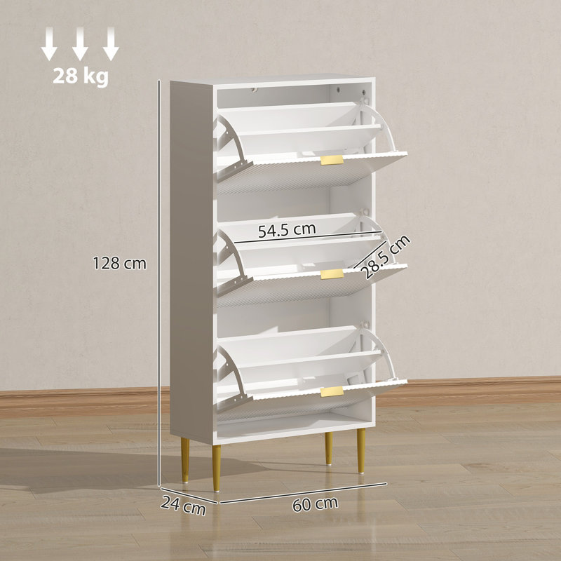 18 Pair Flip Down Shoe Storage
